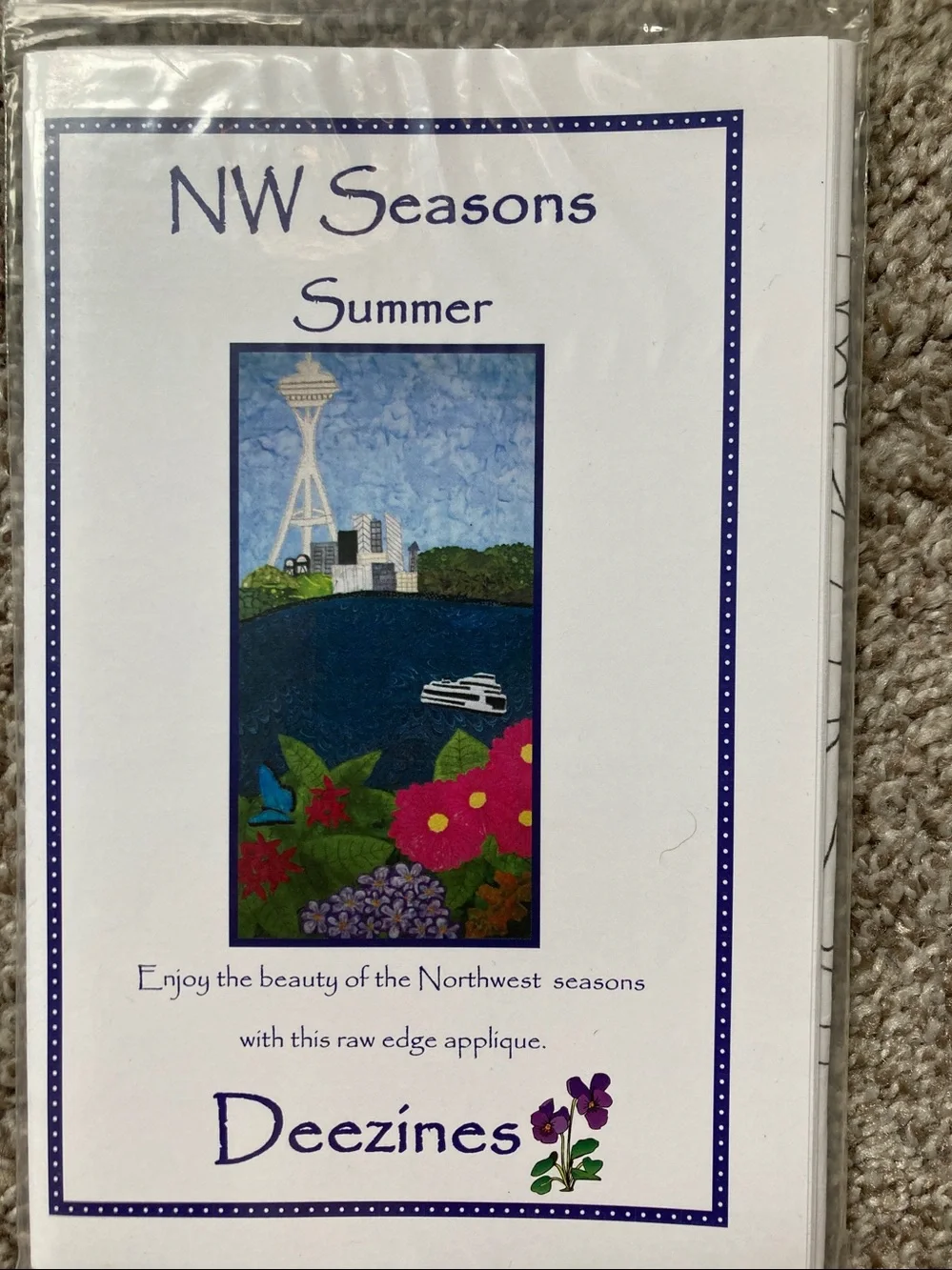 Lot of 3 NIP Deezines NW Seasons raw edge appliqué patterns